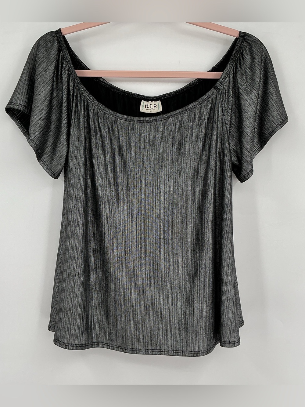 Women's Metallic Off-The-Shoulder Party Top
